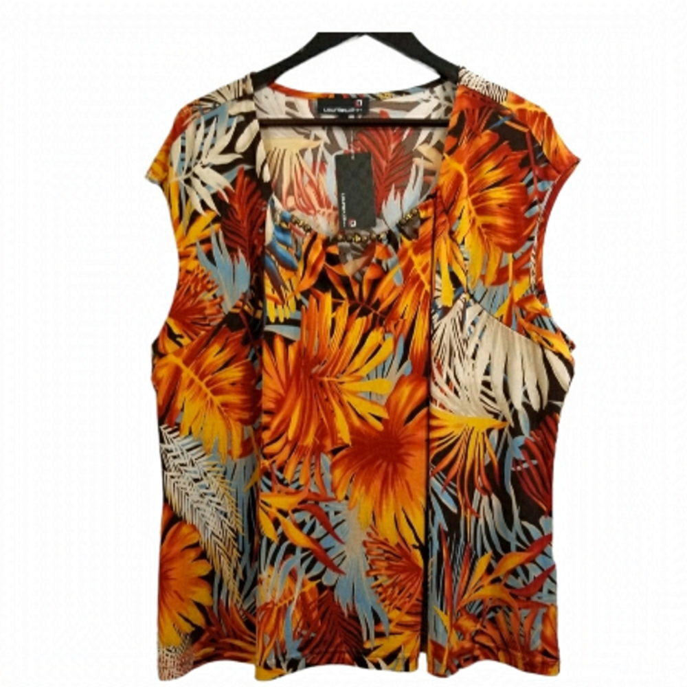 𝅺Lauraplus14+ new multicolored Polyester Blend plus size top Size 3x